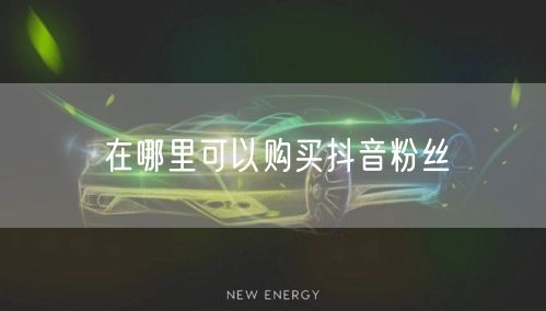 在哪里可以购买抖音粉丝