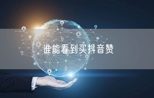 谁能看到买抖音赞