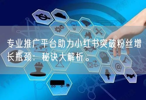 专业推广平台助力小红书突破粉丝增长瓶颈：秘诀大解析。