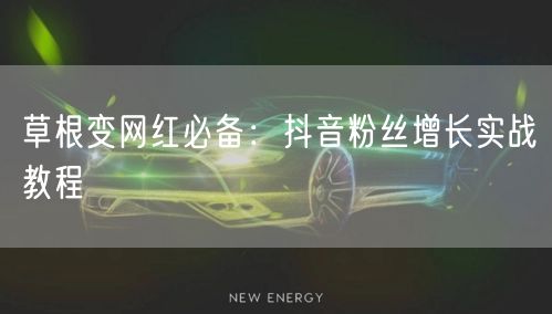 草根变网红必备：抖音粉丝增长实战教程