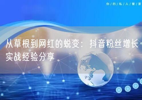 从草根到网红的蜕变：抖音粉丝增长实战经验分享