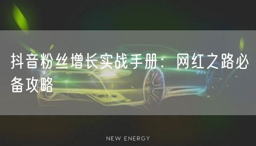 抖音粉丝增长实战手册：网红之路必备攻略