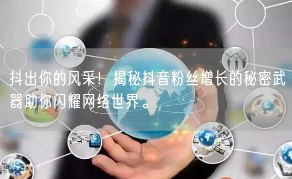 抖出你的风采！揭秘抖音粉丝增长的秘密武器助你闪耀网络世界。
