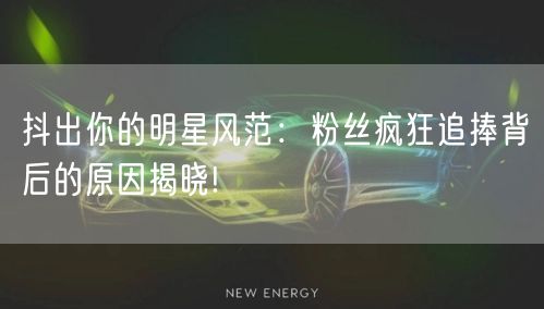 抖出你的明星风范：粉丝疯狂追捧背后的原因揭晓!