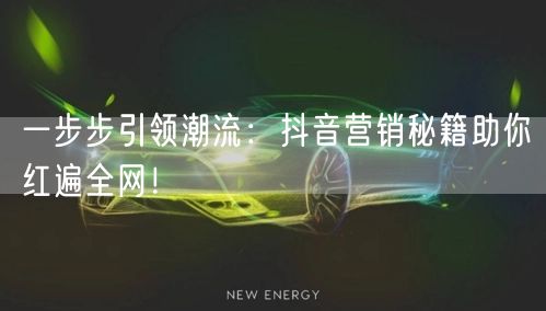 一步步引领潮流：抖音营销秘籍助你红遍全网！