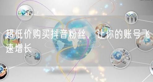 超低价购买抖音粉丝，让你的账号飞速增长