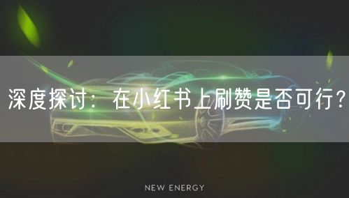 深度探讨：在小红书上刷赞是否可行？