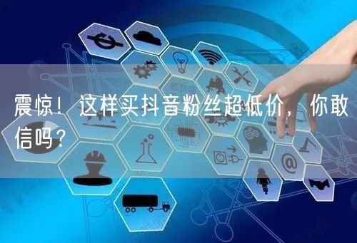 震惊！这样买抖音粉丝超低价，你敢信吗？