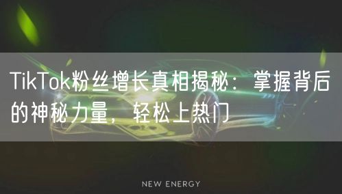 TikTok粉丝增长真相揭秘：掌握背后的神秘力量，轻松上热门