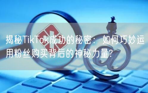 揭秘TikTok成功的秘密：如何巧妙运用粉丝购买背后的神秘力量?