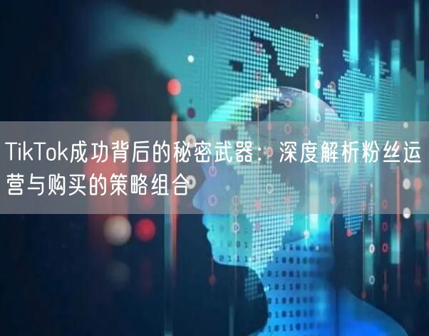 TikTok成功背后的秘密武器：深度解析粉丝运营与购买的策略组合