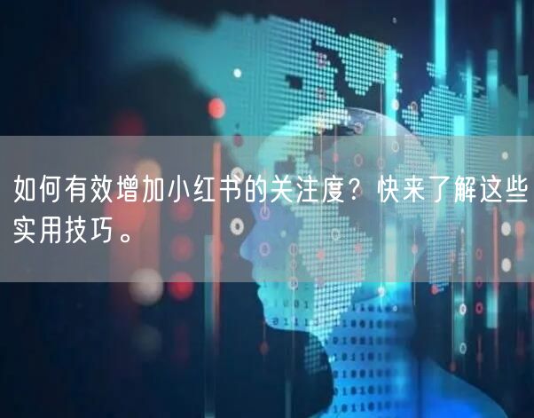 如何有效增加小红书的关注度？快来了解这些实用技巧。