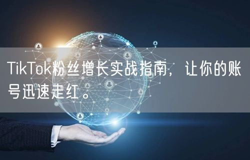 TikTok粉丝增长实战指南，让你的账号迅速走红。