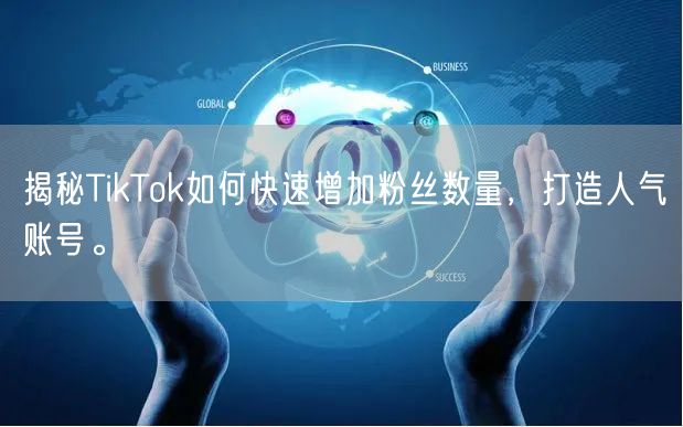 揭秘TikTok如何快速增加粉丝数量，打造人气账号。