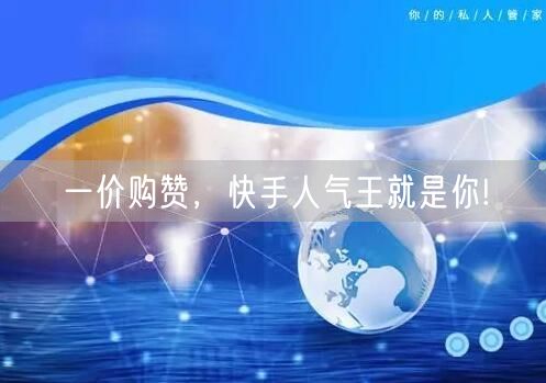 一价购赞，快手人气王就是你!