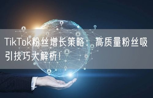 TikTok粉丝增长策略：高质量粉丝吸引技巧大解析！