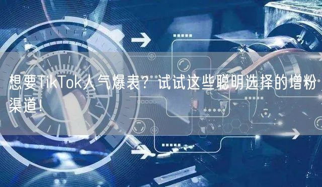 想要TikTok人气爆表？试试这些聪明选择的增粉渠道！