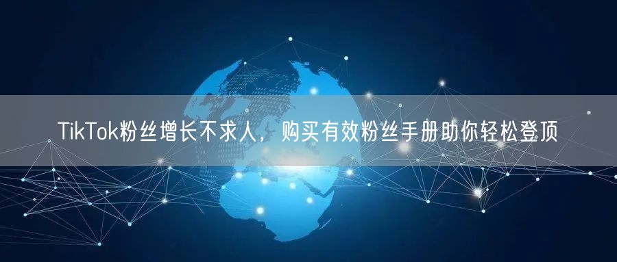 TikTok粉丝增长不求人，购买有效粉丝手册助你轻松登顶