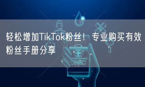 轻松增加TikTok粉丝！专业购买有效粉丝手册分享