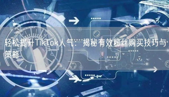 轻松提升TikTok人气：揭秘有效粉丝购买技巧与策略