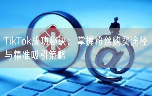 TikTok成功秘诀：掌握粉丝购买途径与精准吸引策略