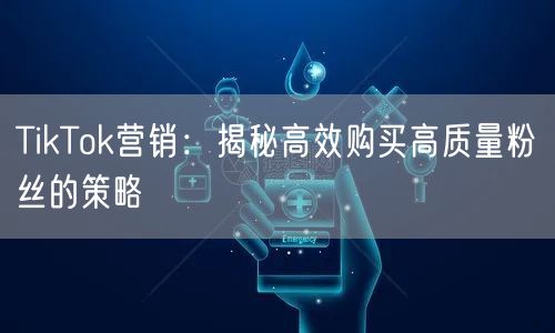 TikTok营销：揭秘高效购买高质量粉丝的策略
