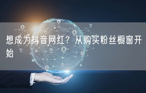 想成为抖音网红？从购买粉丝橱窗开始