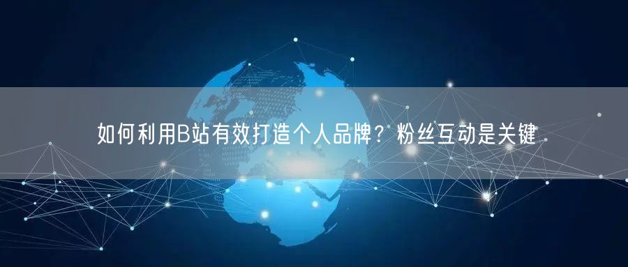 如何利用B站有效打造个人品牌？粉丝互动是关键