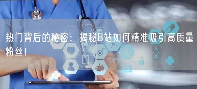 热门背后的秘密：揭秘B站如何精准吸引高质量粉丝！