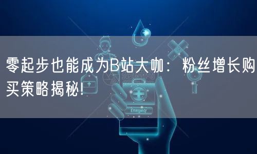 零起步也能成为B站大咖：粉丝增长购买策略揭秘!
