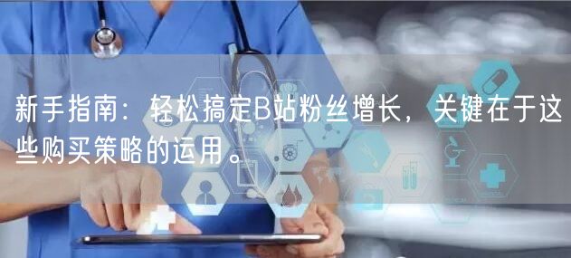 新手指南：轻松搞定B站粉丝增长，关键在于这些购买策略的运用。