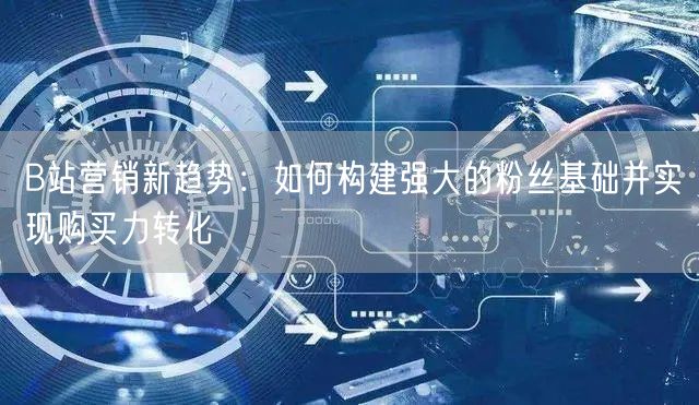 B站营销新趋势：如何构建强大的粉丝基础并实现购买力转化