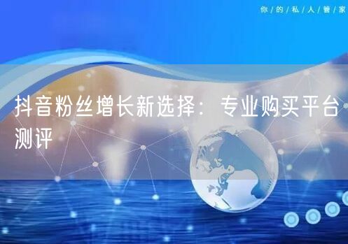 抖音粉丝增长新选择：专业购买平台测评