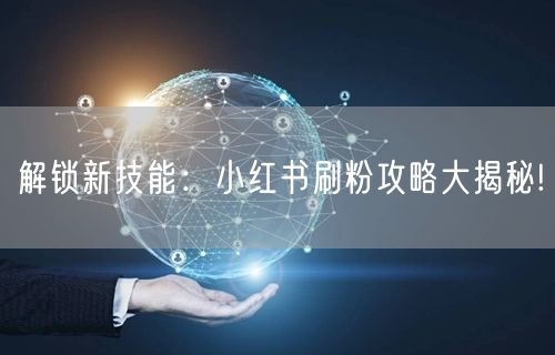 解锁新技能：小红书刷粉攻略大揭秘!
