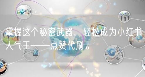 掌握这个秘密武器，轻松成为小红书人气王——点赞代刷。