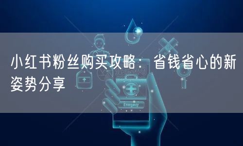 小红书粉丝购买攻略：省钱省心的新姿势分享