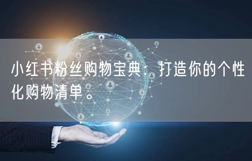 小红书粉丝购物宝典：打造你的个性化购物清单。