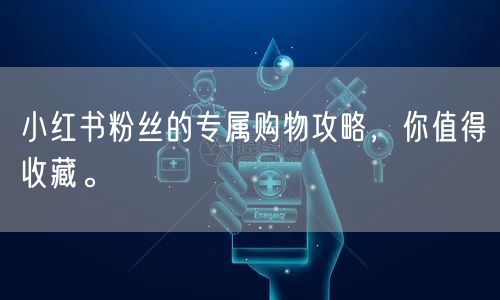 小红书粉丝的专属购物攻略，你值得收藏。