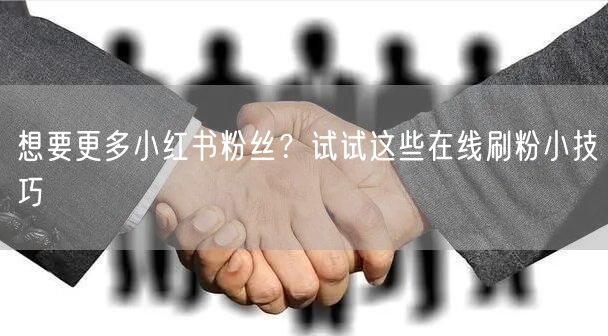 想要更多小红书粉丝？试试这些在线刷粉小技巧