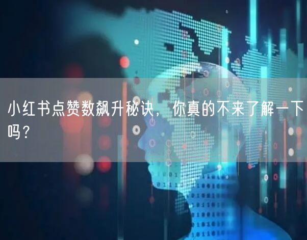 小红书点赞数飙升秘诀，你真的不来了解一下吗？