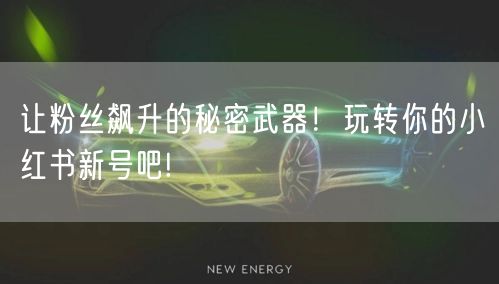 让粉丝飙升的秘密武器！玩转你的小红书新号吧!