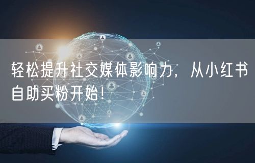轻松提升社交媒体影响力，从小红书自助买粉开始！